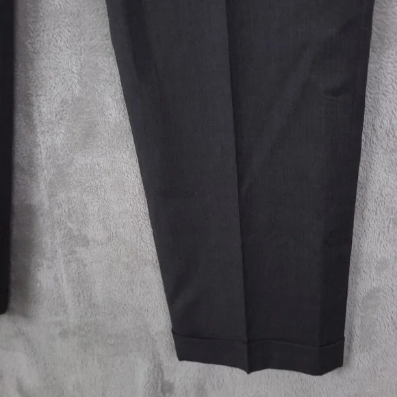 Zanella Vtg Wool Trousers Pants Mens Size 34 Pleated Cuffed Straight Leg - Picture 13 of 15